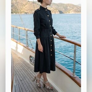 Vintage Frances Henaghan Silk Dress Black 12